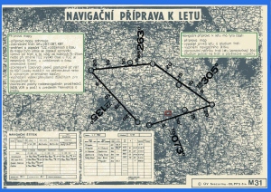 Zákres do mapy z osnovy Aeroklubu